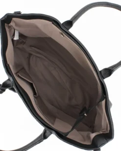 SERGIO TACCHINI - Borsa a mano nera con tasca frontale, tracolla removibile