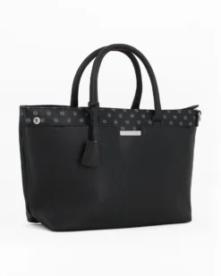 SERGIO TACCHINI - Borsa a mano nera con tasca frontale, tracolla removibile