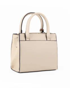 SERGIO TACCHINI - Borsa due manici blu con tasca frontale e tre scomparti interni, tracolla e ciondolo portachiavi removibili
