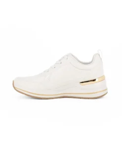 SKECHERS BILLION 2 - FINE SHINE - Sneakers beige da donna con dettaglio cocco
