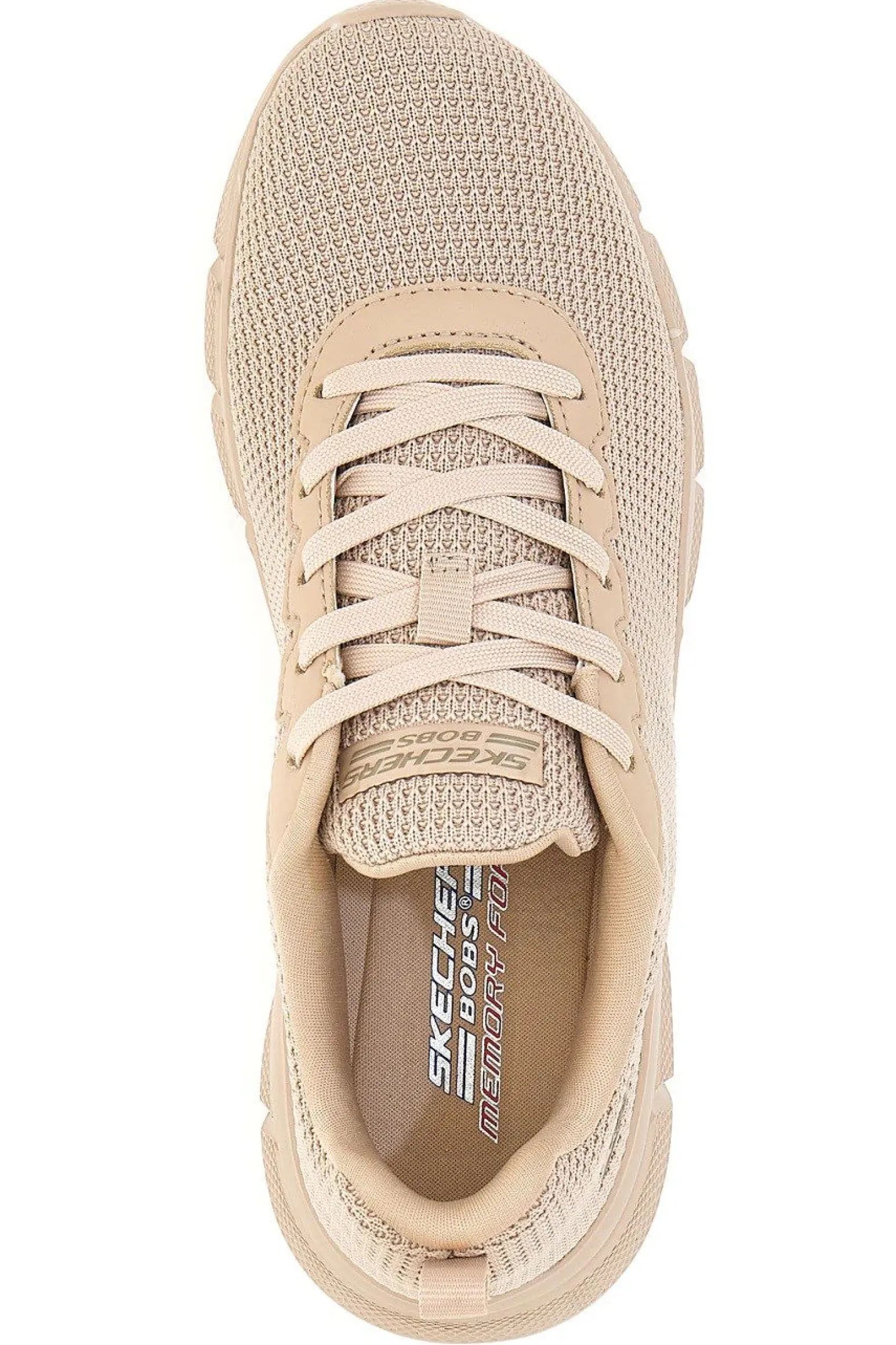 SKECHERS BOBS B FLEX - VISIONARY ESSENCE - Sneakers beige con tomaia in maglia e soletta ammortizzata memory foam