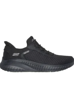 SKECHERS - BOBS SQUAD CHAOS IN COLOR - Sneakers nera con soletta ammortizzata e lacci elasticizzati