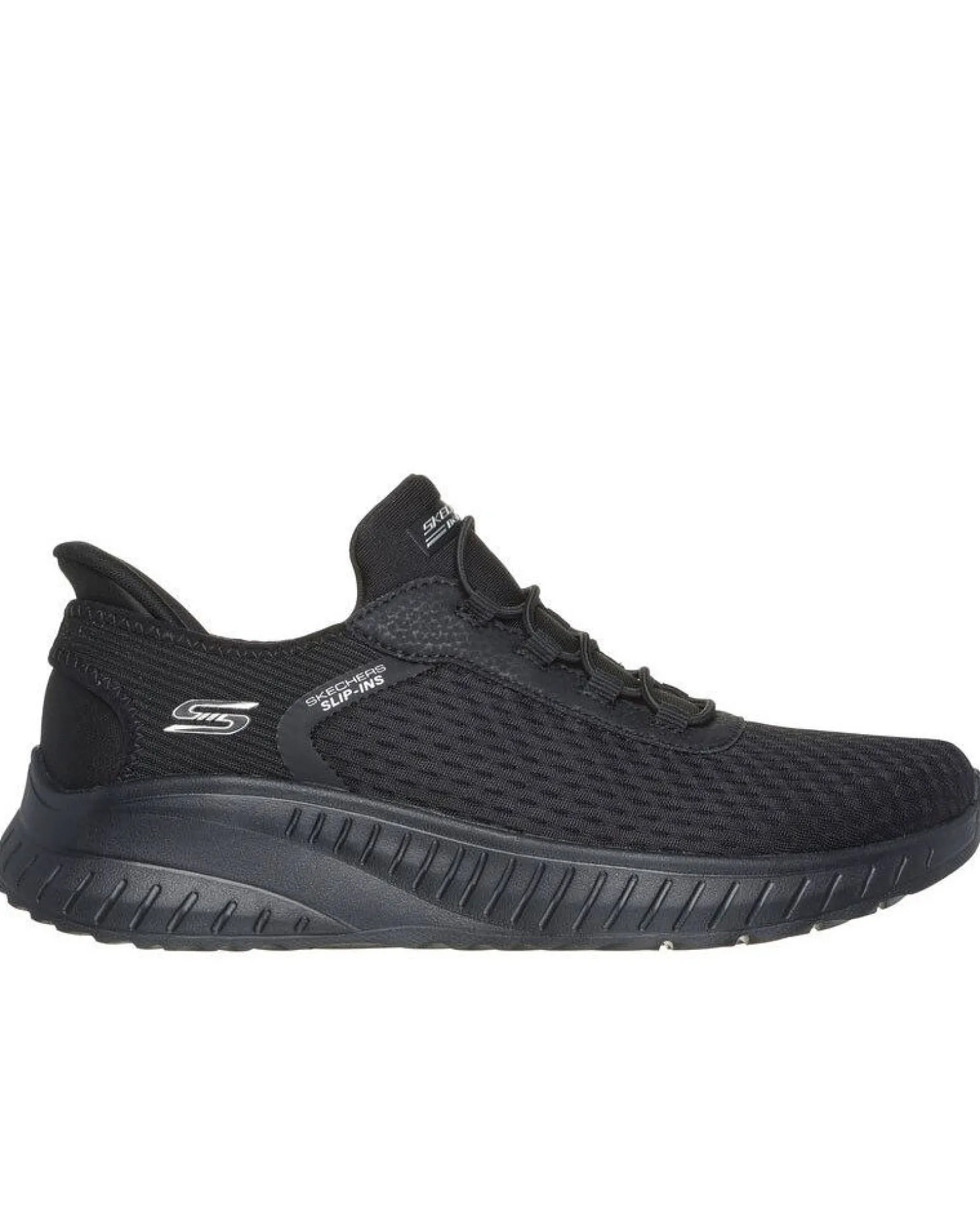 SKECHERS - BOBS SQUAD CHAOS IN COLOR - Sneakers nera con soletta ammortizzata e lacci elasticizzati
