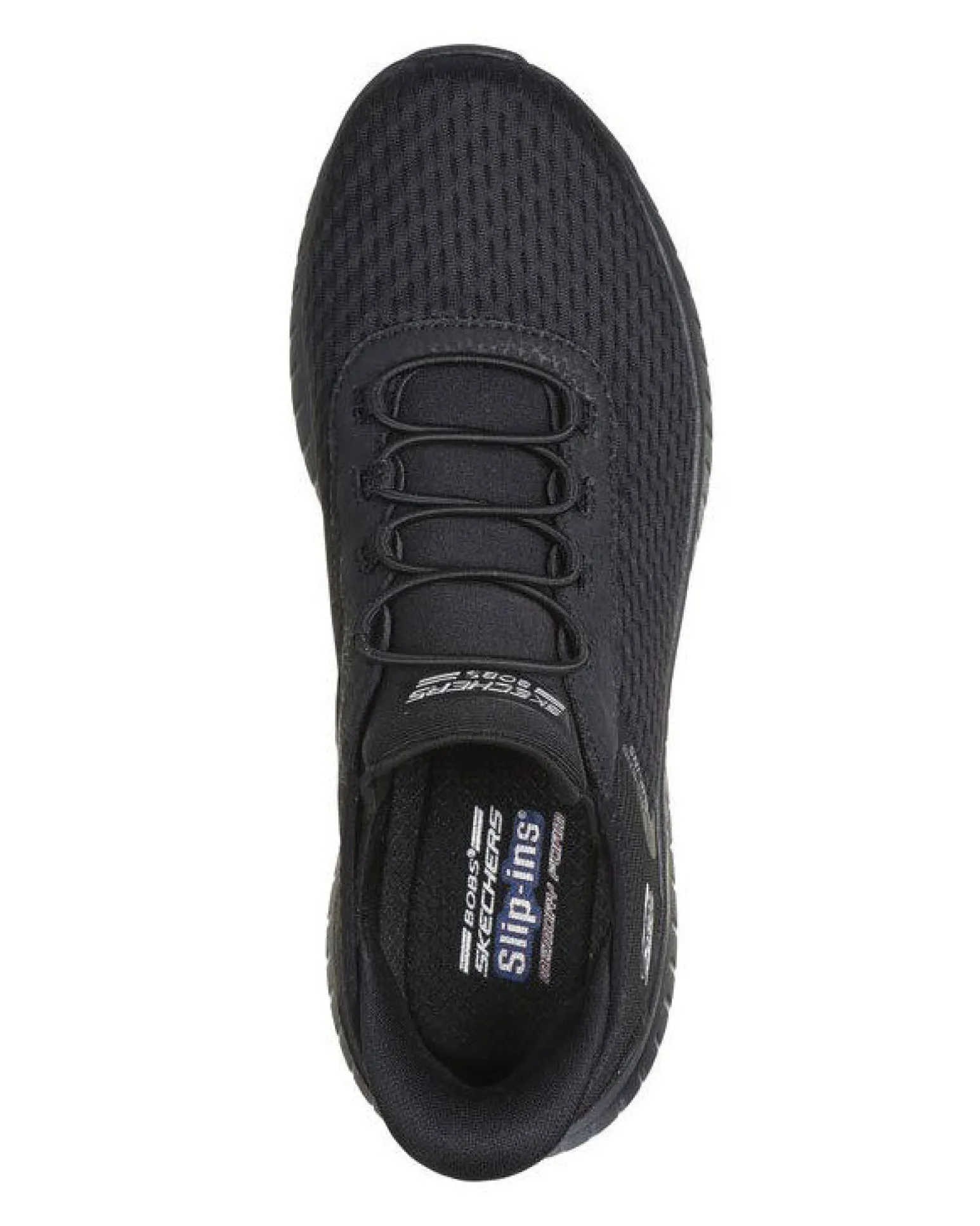 SKECHERS - BOBS SQUAD CHAOS IN COLOR - Sneakers nera con soletta ammortizzata e lacci elasticizzati