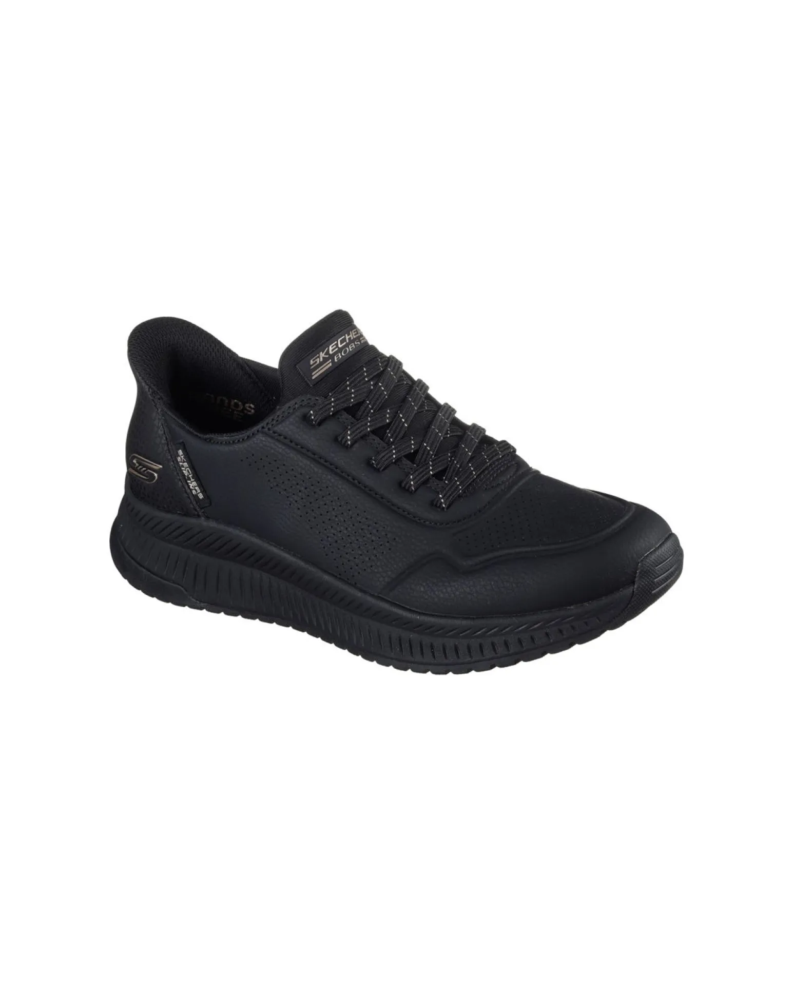SKECHERS - BOBS SQUAD 4 - KEY LOOK - Sneakers nera da donna con soletta ammortizzata in memory foam