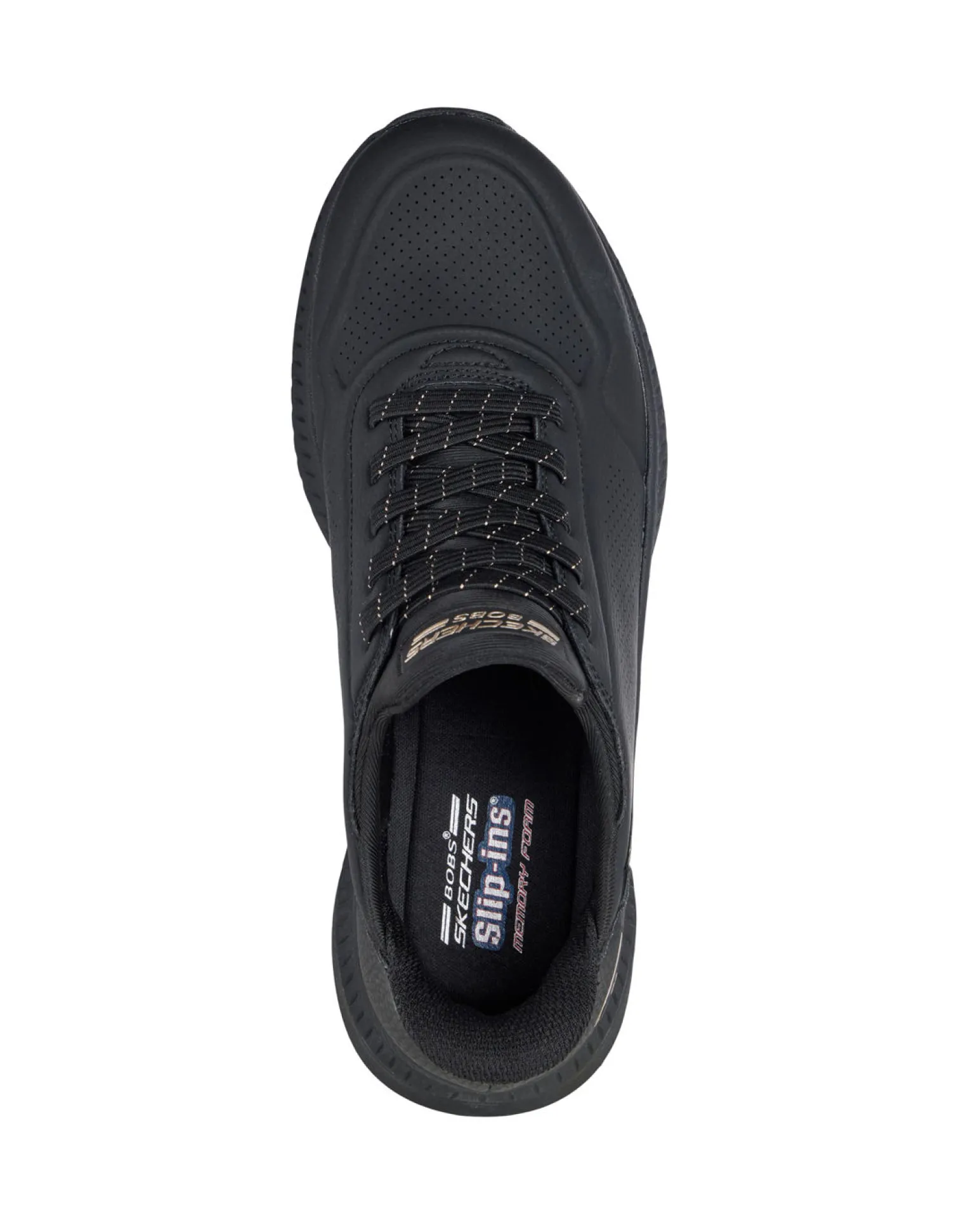 SKECHERS - BOBS SQUAD 4 - KEY LOOK - Sneakers nera da donna con soletta ammortizzata in memory foam
