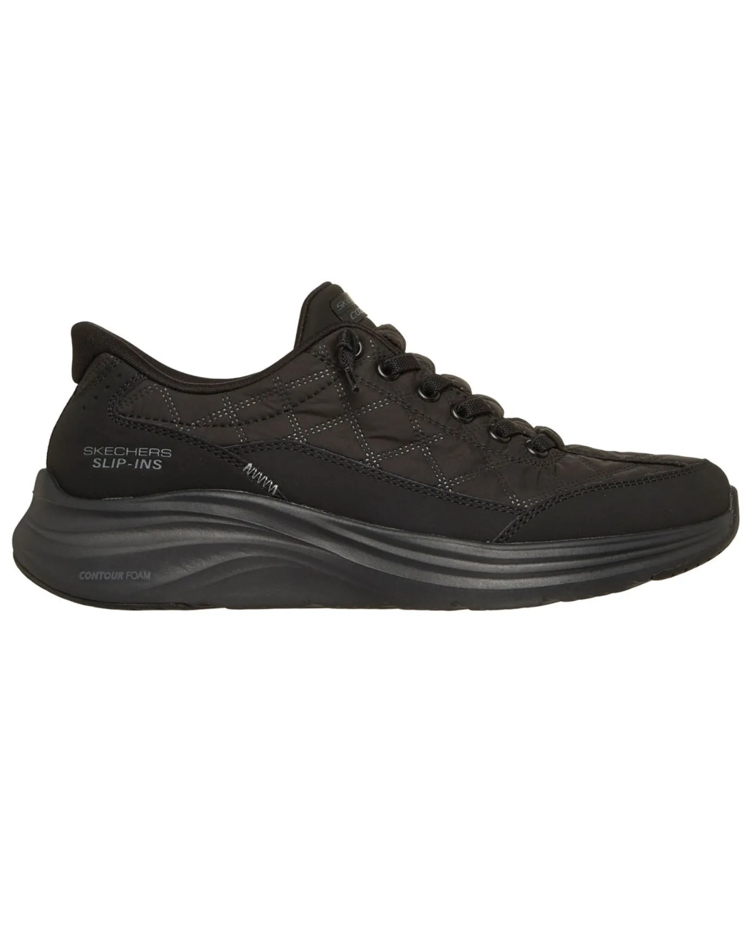SKECHERS - CONTOUR FOAM - Sneakers nera con tomaia in tessuto trapuntato ad aria
