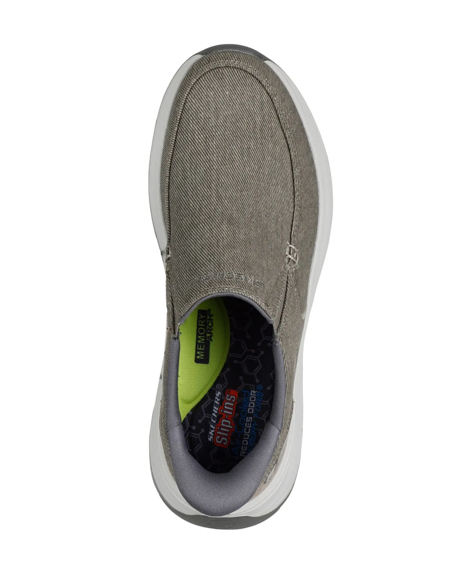 SKECHERS - DECKLAN - GULLIVER - Scarpa taupe da uomo con tomaia in tela e doppio pannello elasticizzato