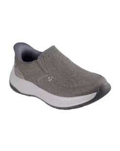 SKECHERS - DECKLAN - GULLIVER - Scarpa taupe da uomo con tomaia in tela e doppio pannello elasticizzato