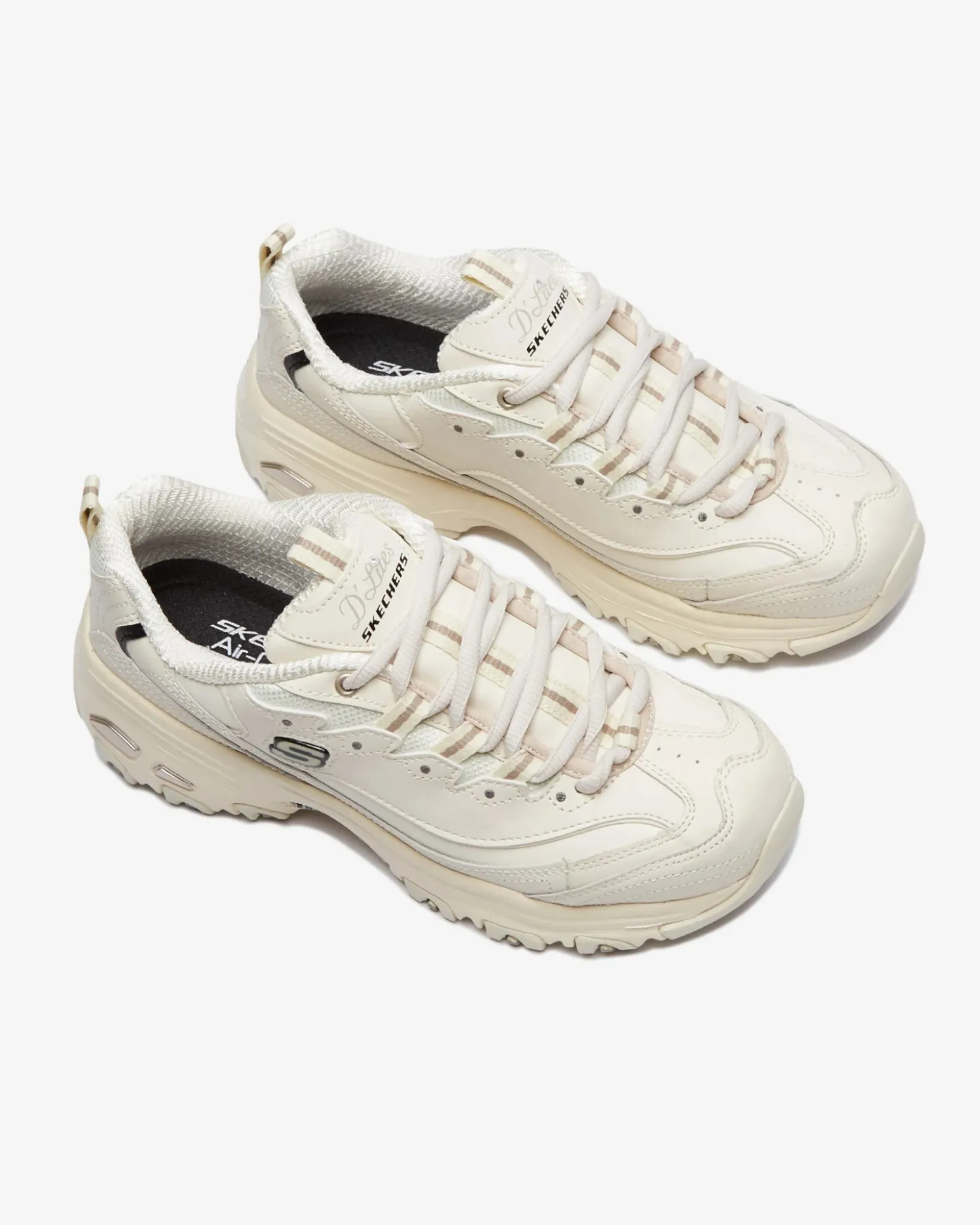 SKECHERS D'LITES -FRESH START - Sneakers beige da donna