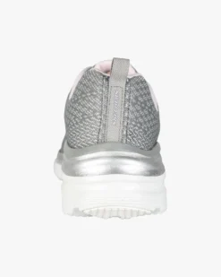 SKECHERS - Fashion Fit - Bold Boundaries - Sneakers argento con soletta in memory foam
