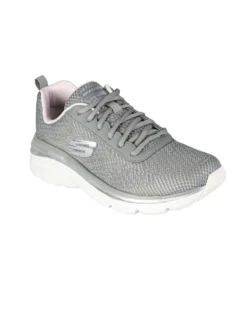 SKECHERS - Fashion Fit - Bold Boundaries - Sneakers argento con soletta in memory foam