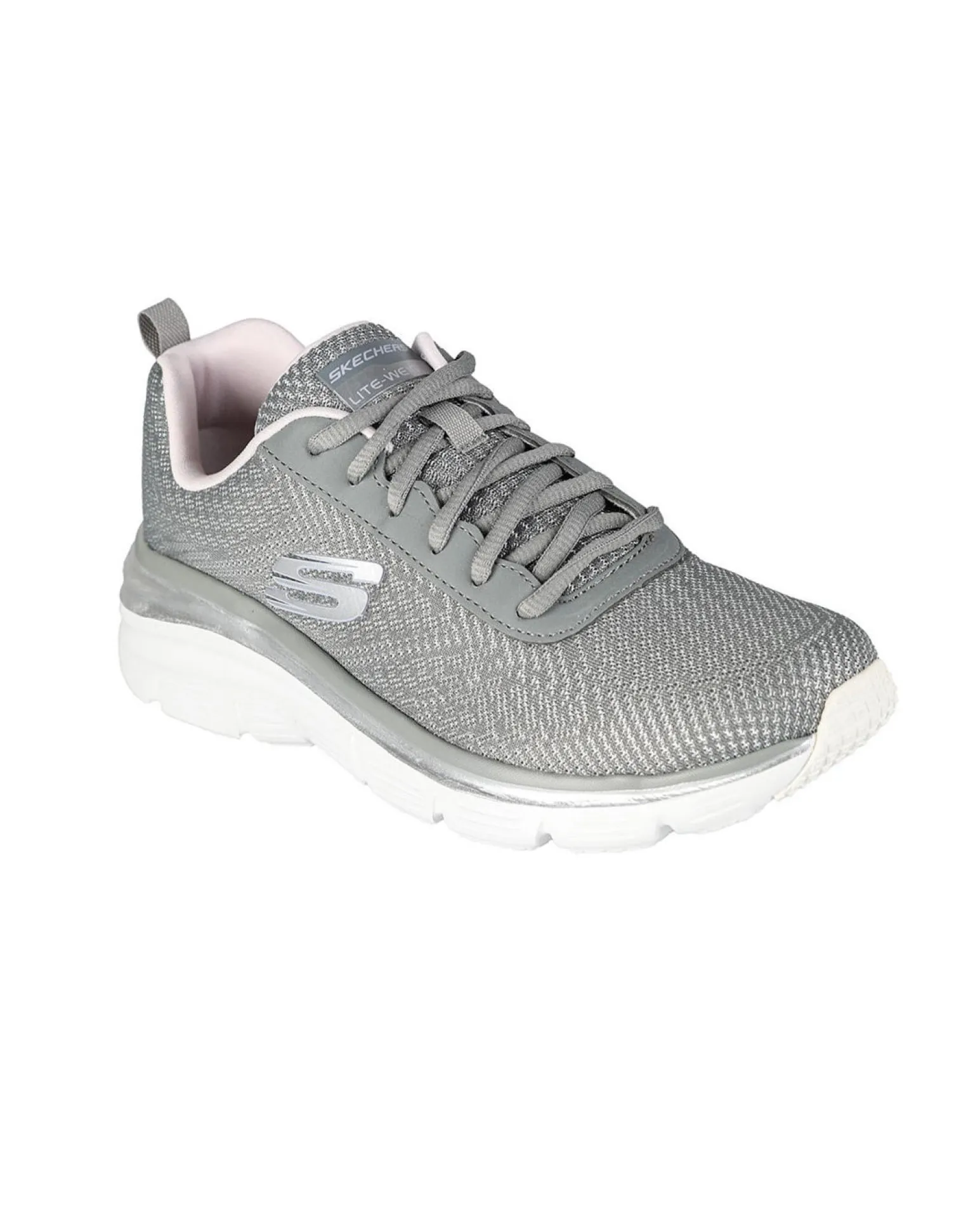 SKECHERS - Fashion Fit - Bold Boundaries - Sneakers argento con soletta in memory foam