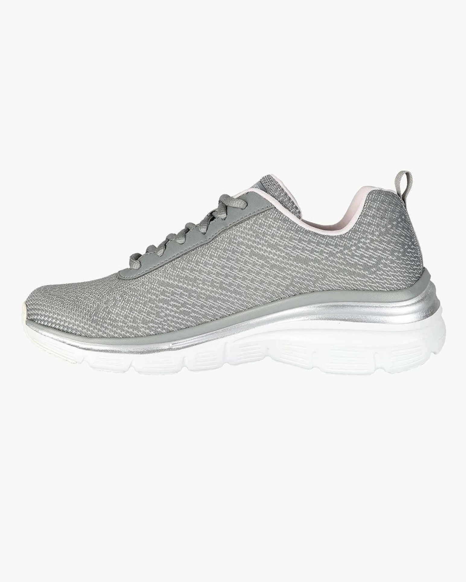 SKECHERS - Fashion Fit - Bold Boundaries - Sneakers argento con soletta in memory foam