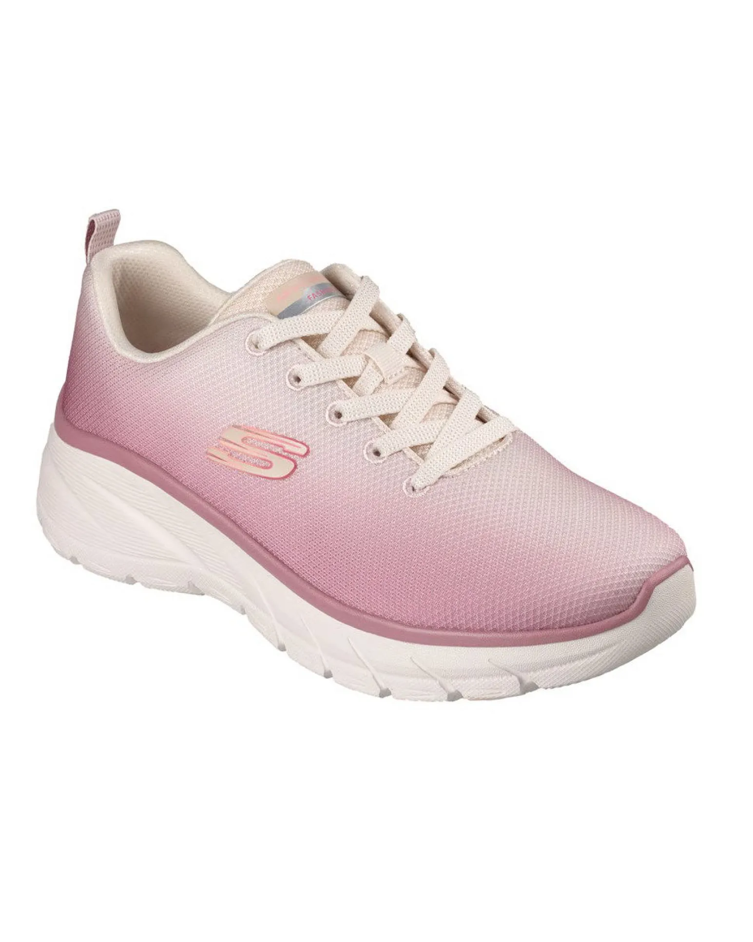 SKECHERS - FASHION FIT 2.0 - Sneakers nera e rosa effetto sfumato