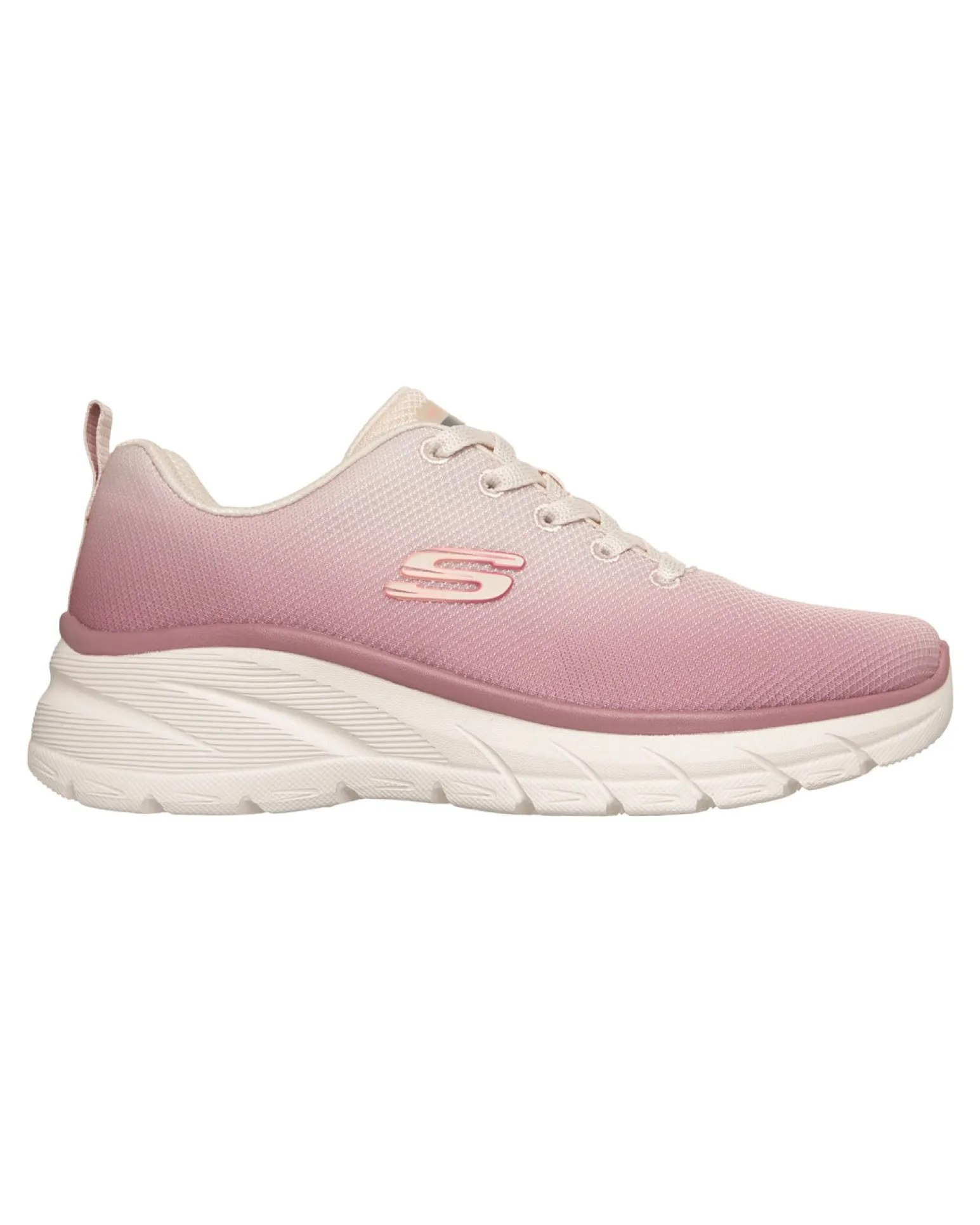SKECHERS - FASHION FIT 2.0 - Sneakers nera e rosa effetto sfumato