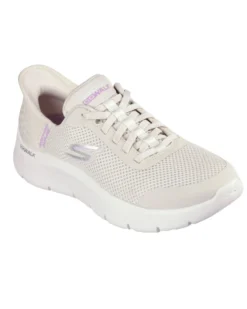 SKECHERS - GO WALK FLEX - GRAND ENTRY - Sneakers avorio con tomaia in mesh