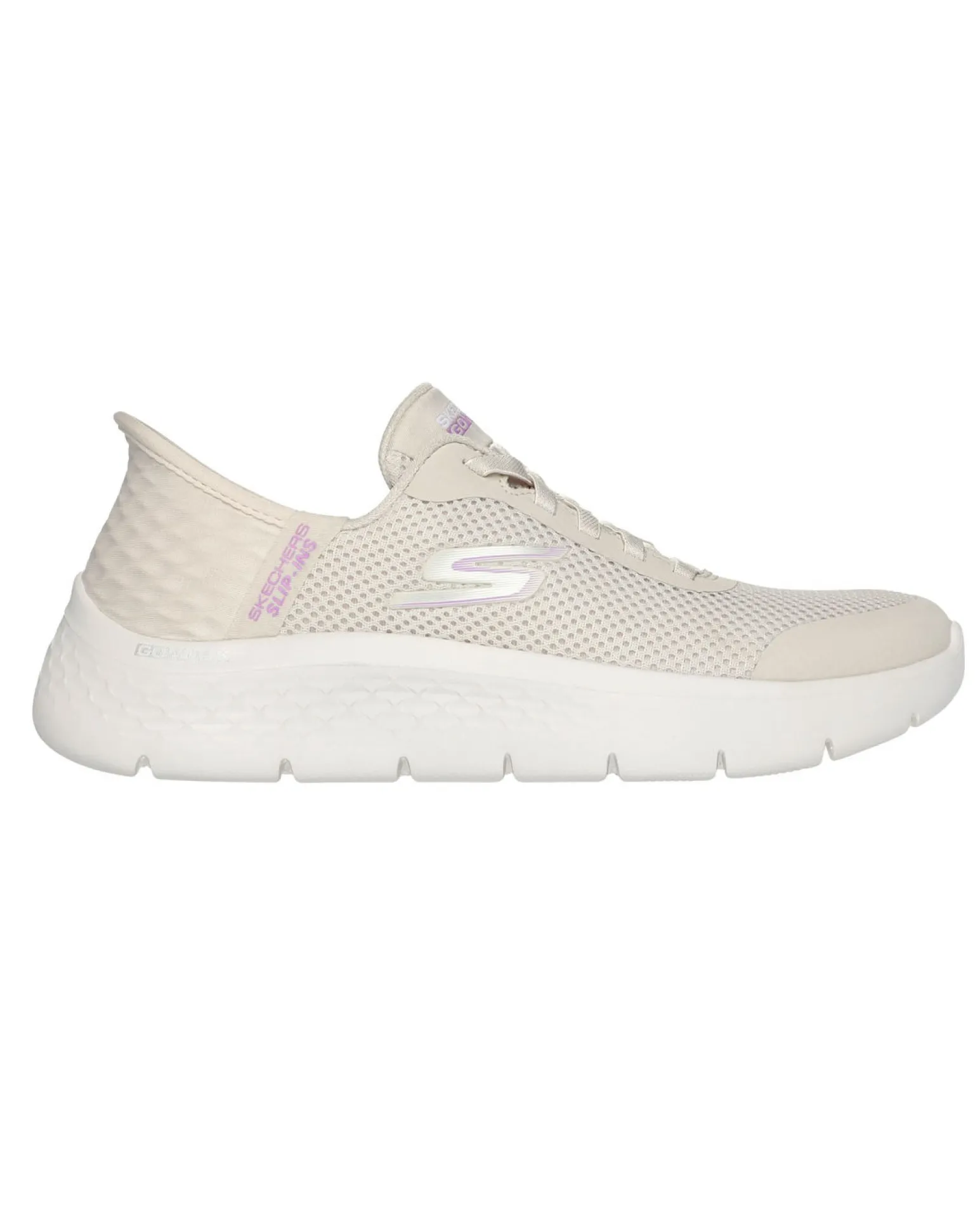 SKECHERS - GO WALK FLEX - GRAND ENTRY - Sneakers avorio con tomaia in mesh