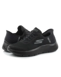SKECHERS - GO WALK FLEX - GRAND ENTRY - Sneakers nera con tomaia in mesh