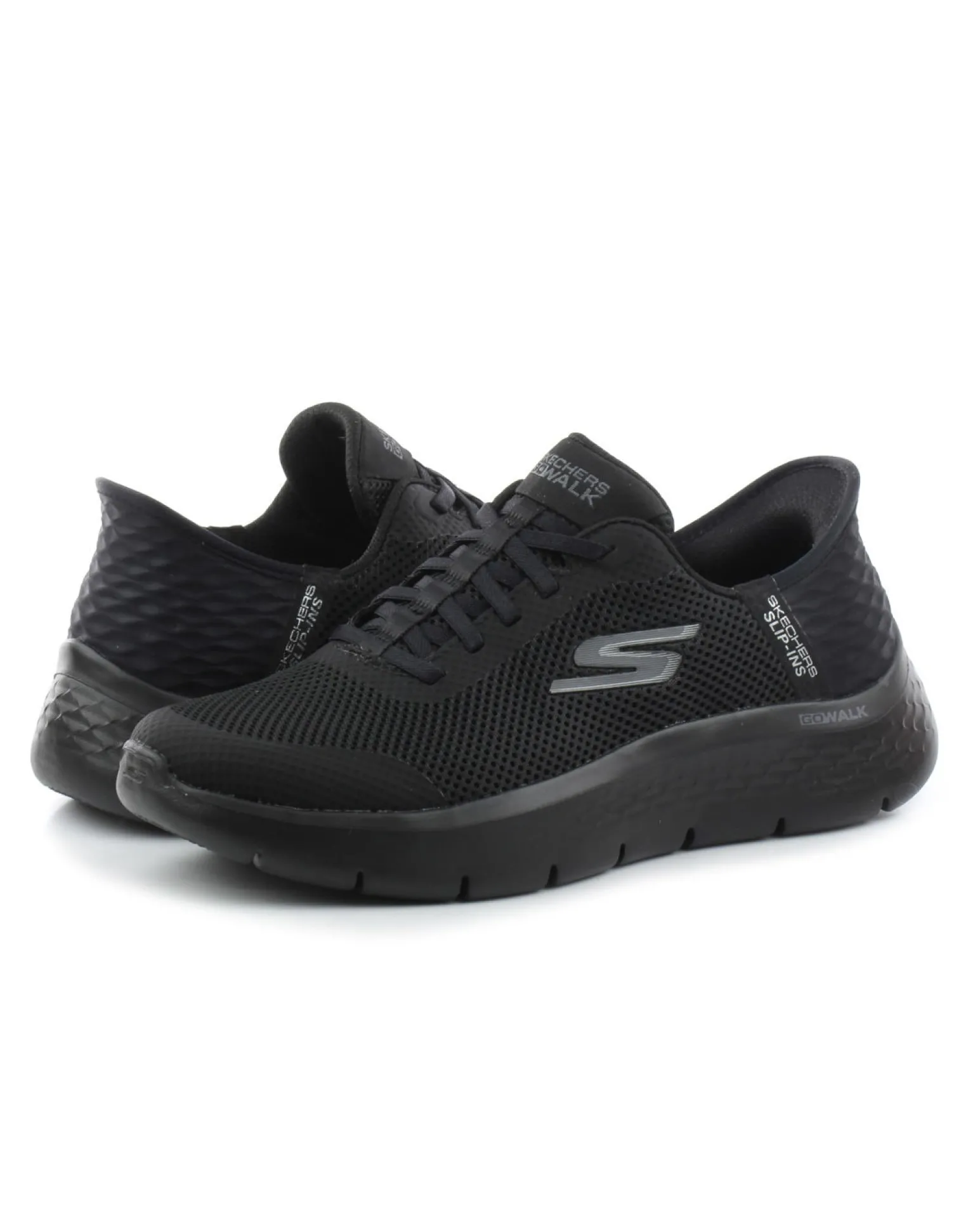 SKECHERS - GO WALK FLEX - GRAND ENTRY - Sneakers nera con tomaia in mesh