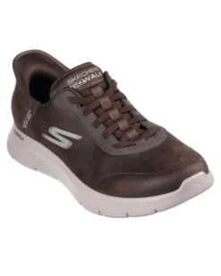 SKECHERS - GO WALK FLEX - SMOOTH MOTION - Sneakers marrone da uomo