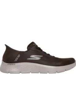 SKECHERS - GO WALK FLEX - SMOOTH MOTION - Sneakers marrone da uomo