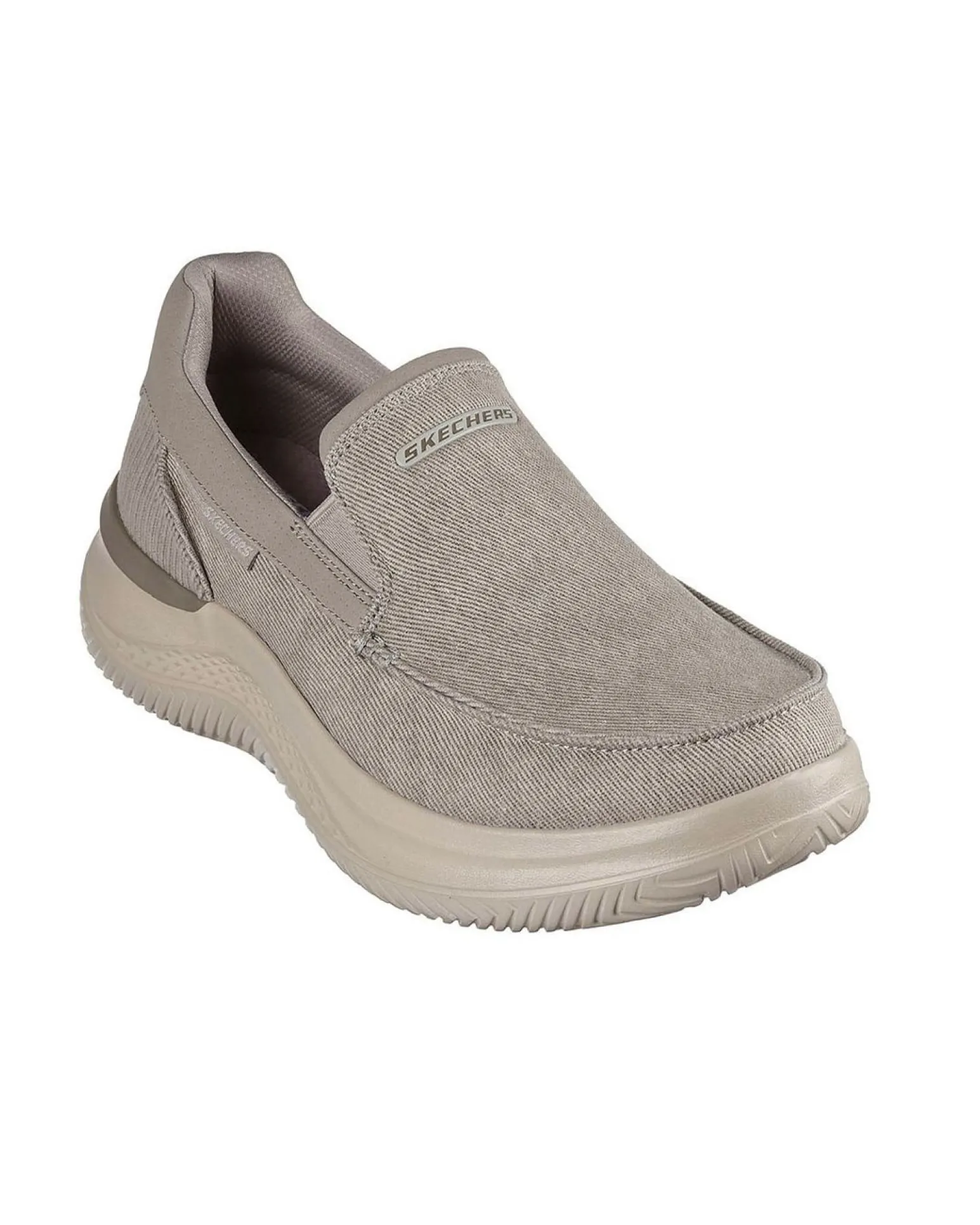 SKECHERS - HASTING - FIELDEN - Mocassino taupe in tela con finiture in materiale tecnico