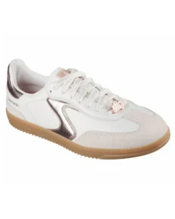 SKECHERS - HOTSHOT - COOL GLOW - Sneakers bianca con dettagli metalizzati rosa