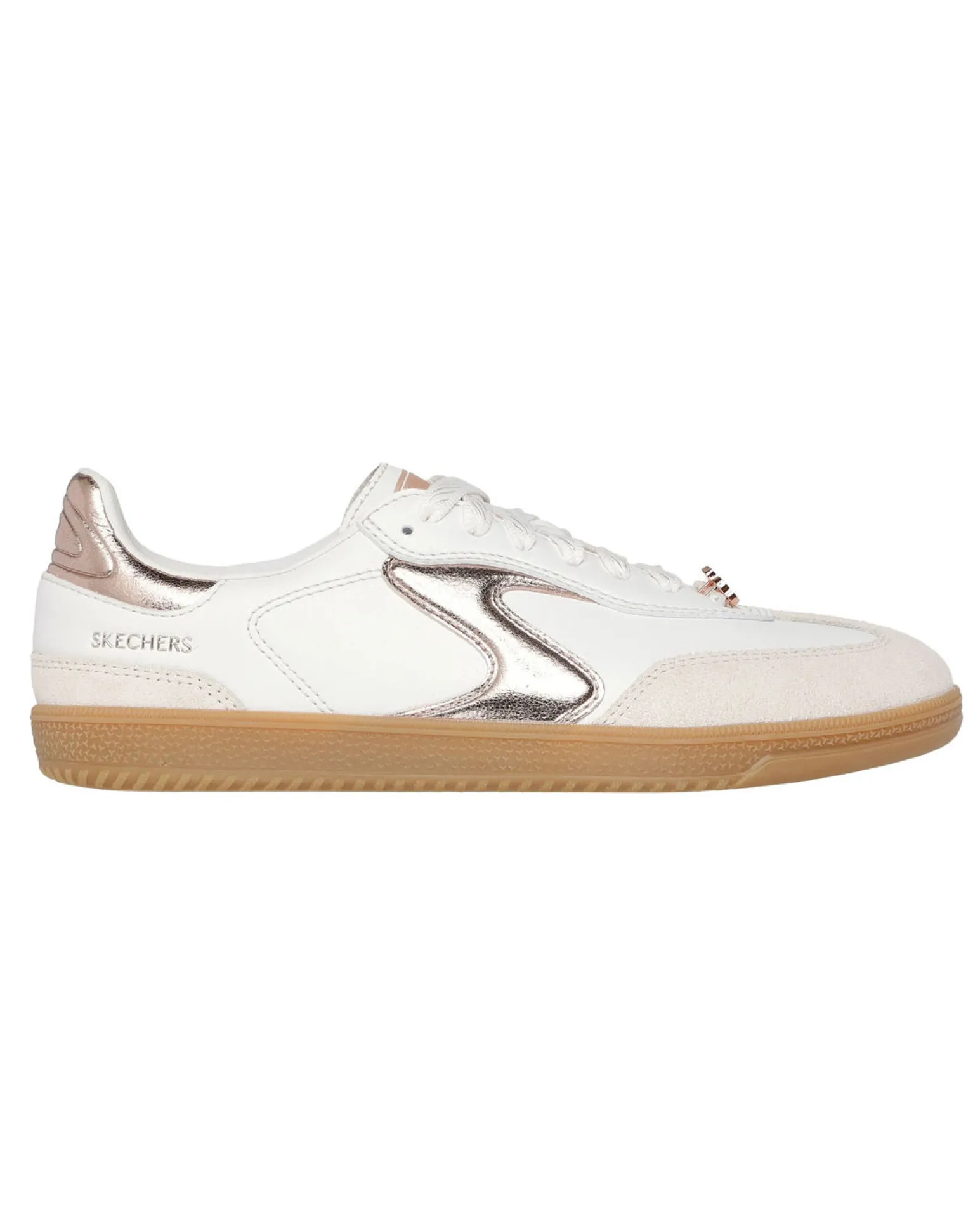 SKECHERS - HOTSHOT - COOL GLOW - Sneakers bianca con dettagli metalizzati rosa