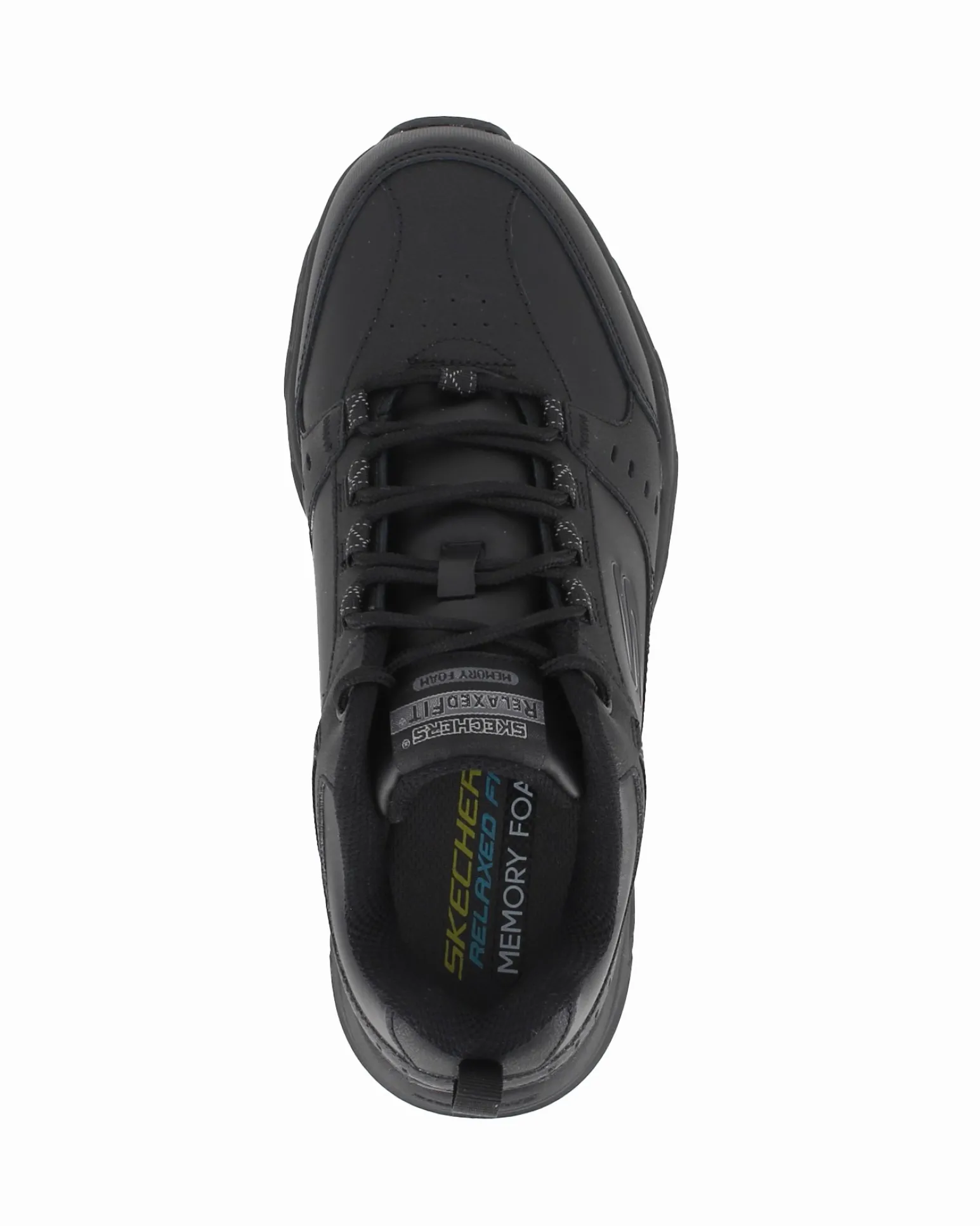 SKECHERS OAK CANYON - Sneakers nera da uomo in vera pelle