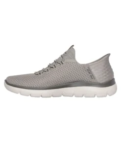 SKECHERS SLIP-INS SUMMITS-HIGH RANGE - Sneakers taupe con tomaia in mesh e lacci elasticizzati