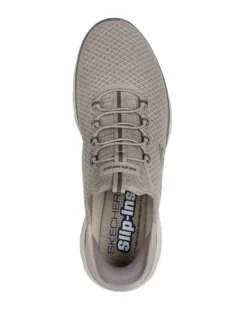 SKECHERS SLIP-INS SUMMITS-HIGH RANGE - Sneakers taupe con tomaia in mesh e lacci elasticizzati