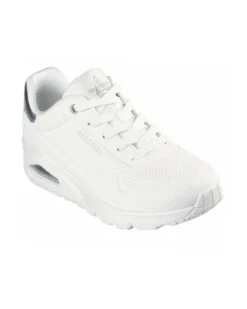 SKECHERS - SNEAKERS UNO GOLDEN AIR BIANCA CON DETTAGLI  SILVER DA DONNA, 177094