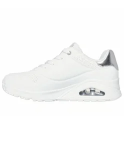 SKECHERS - SNEAKERS UNO GOLDEN AIR BIANCA CON DETTAGLI SILVER DA DONNA, 177094