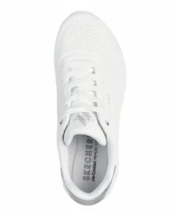 SKECHERS - SNEAKERS UNO GOLDEN AIR BIANCA CON DETTAGLI SILVER DA DONNA, 177094