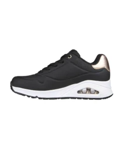 SKECHERS - SNEAKERS UNO GOLDEN AIR NERE CON DETTAGLI CROMATI DA DONNA, 177095