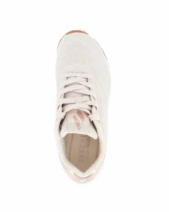 SKECHERS - SNEAKERS UNO GOLDEN AIR BEIGE CON DETTAGLI ROSE GOLD DA DONNA, 177094