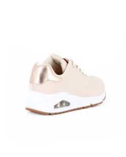 SKECHERS - SNEAKERS UNO GOLDEN AIR BEIGE CON DETTAGLI ROSE GOLD DA DONNA, 177094