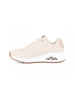 SKECHERS - SNEAKERS UNO GOLDEN AIR BIANCA CON DETTAGLI ORO DA DONNA, 177095