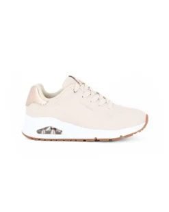 SKECHERS - SNEAKERS UNO GOLDEN AIR BIANCA CON DETTAGLI ORO DA DONNA, 177095