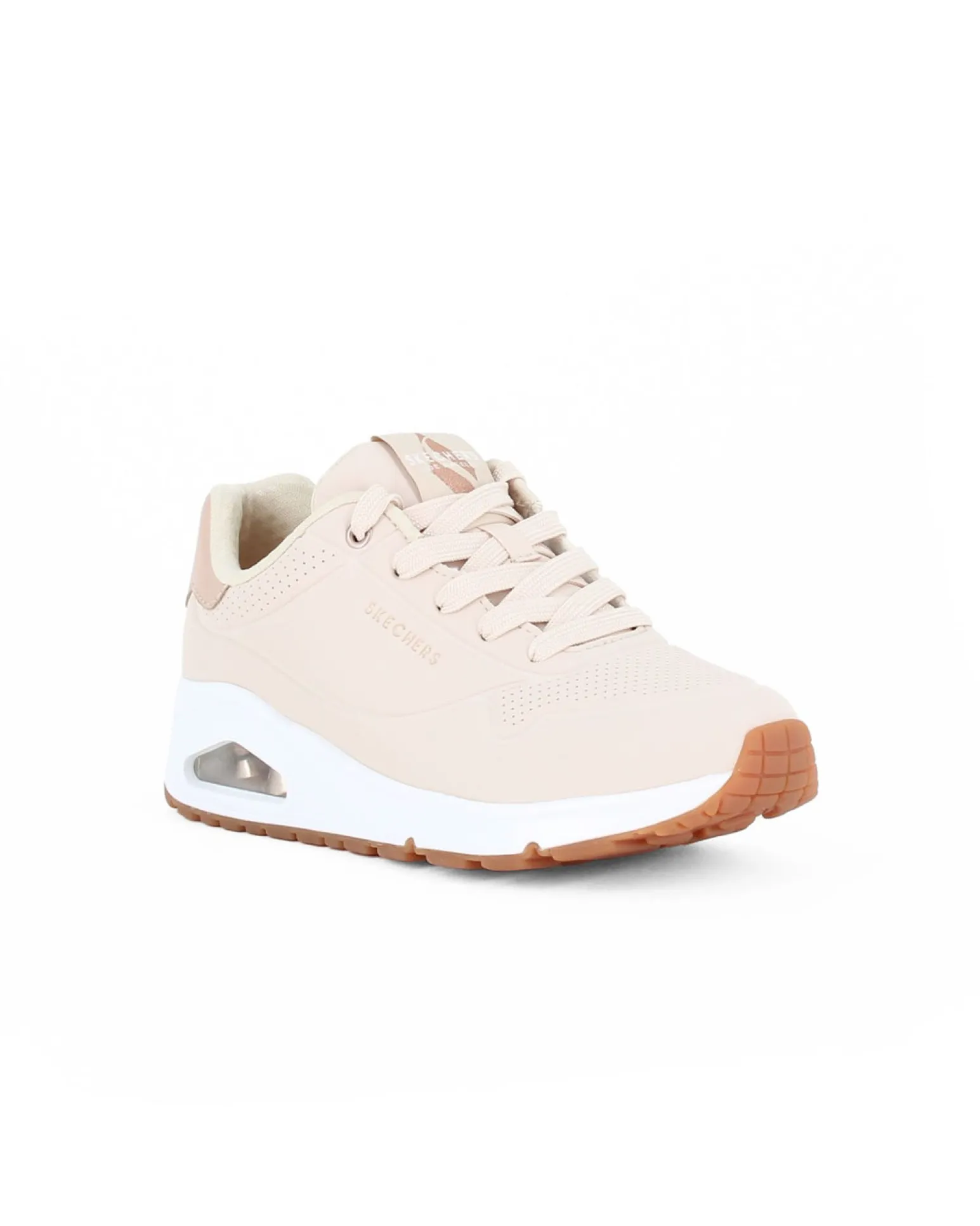SKECHERS - SNEAKERS UNO GOLDEN AIR BIANCA CON DETTAGLI ORO DA DONNA, 177095