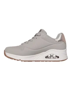 SKECHERS - SNEAKERS UNO GOLDEN AIR TAUPE CON DETTAGLI ROSE GOLD DA DONNA, 177094