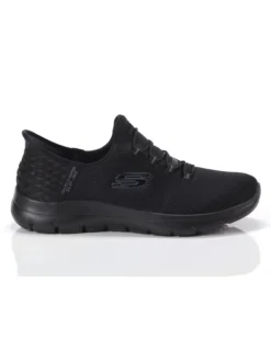 SKECHERS - SUMMITS DIAMOND DREAM- Slip-ins nera da donna con soletta in memory