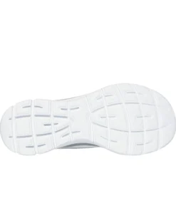 SKECHERS - SUMMITS PLUS - SOFT LUSTER - Sneakers bianca con tomaia in mesh e dettagli glitterati argento