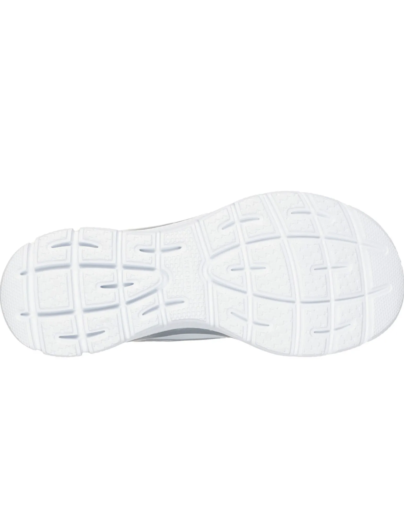 SKECHERS - SUMMITS PLUS - SOFT LUSTER - Sneakers bianca con tomaia in mesh e dettagli glitterati argento