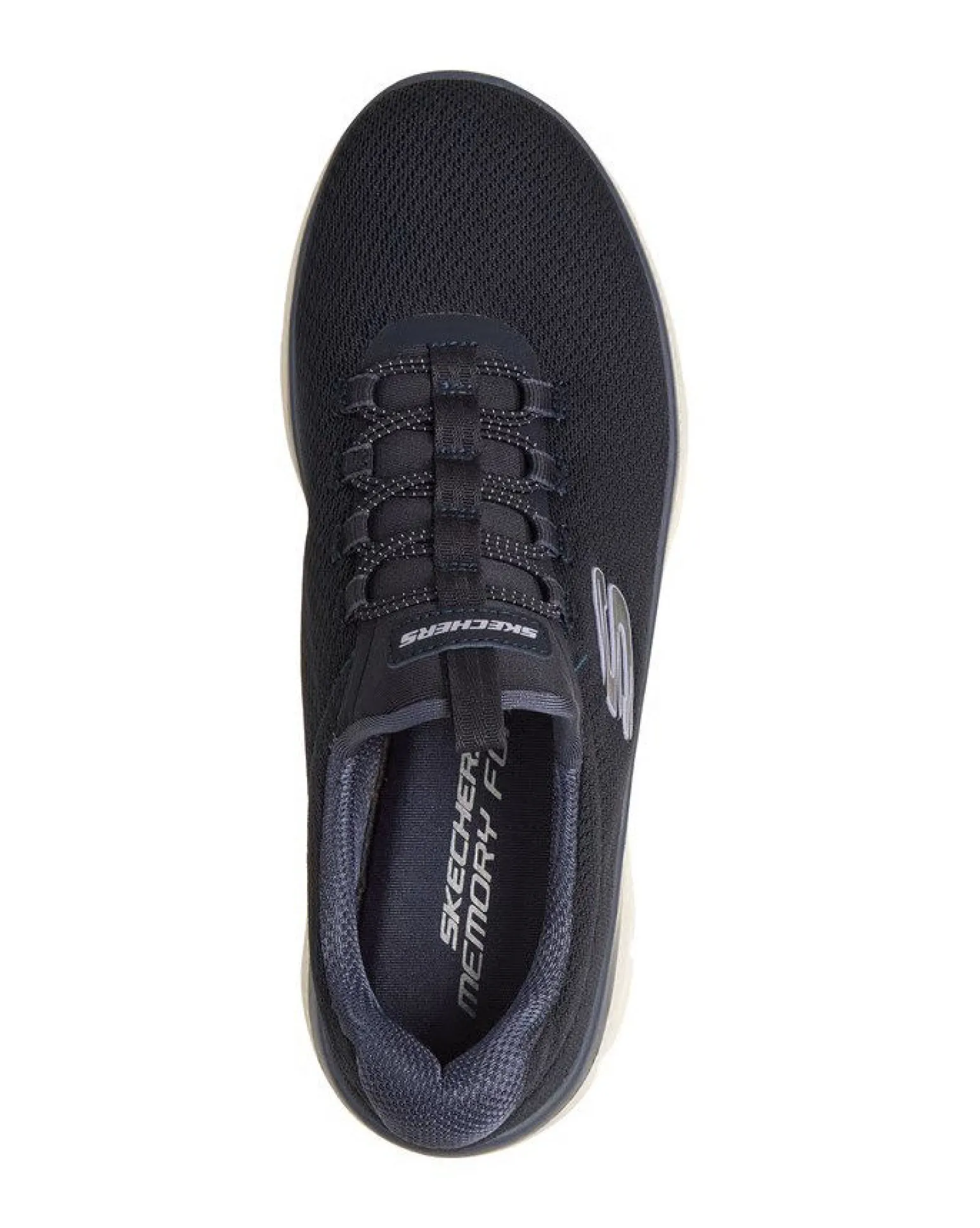 SKECHERS - SUMMITS PLUS - SUMMER HAZE - Sneakers blu con doppi lacci elastici