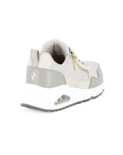 SKECHERS - UNO - METALLIC SLIDERS - Sneakers taupe da donna  con zip laterale