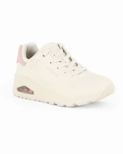 SKECHERS - UNO - POP BACK - Sneakers beige con intersuola ammortizzata ad aria visibile