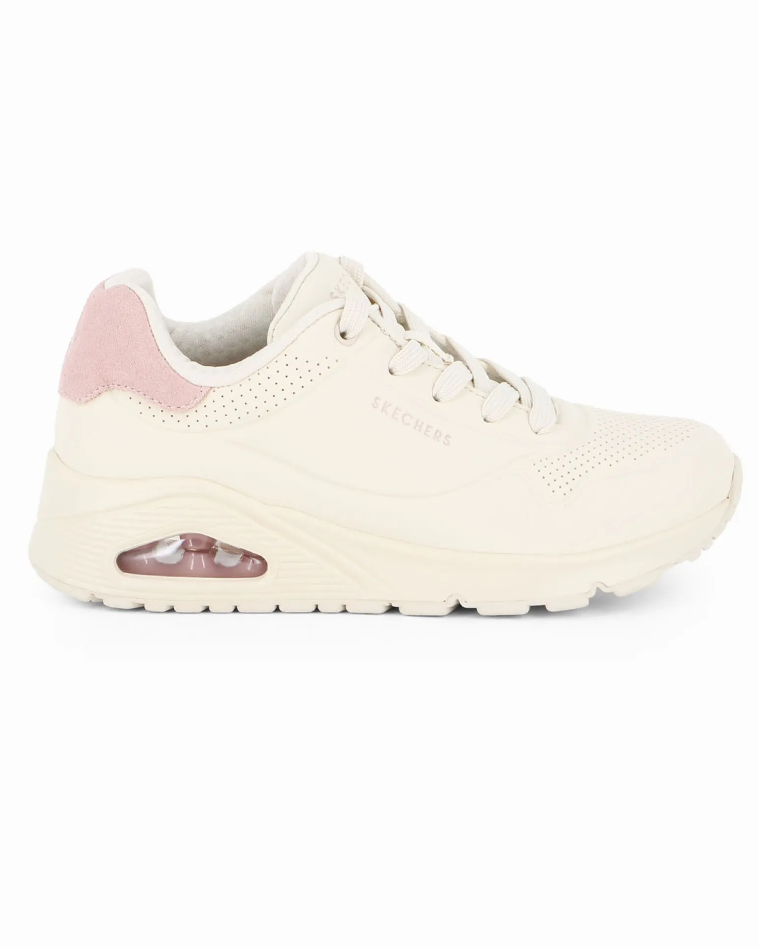 SKECHERS - UNO - POP BACK - Sneakers beige con intersuola ammortizzata ad aria visibile