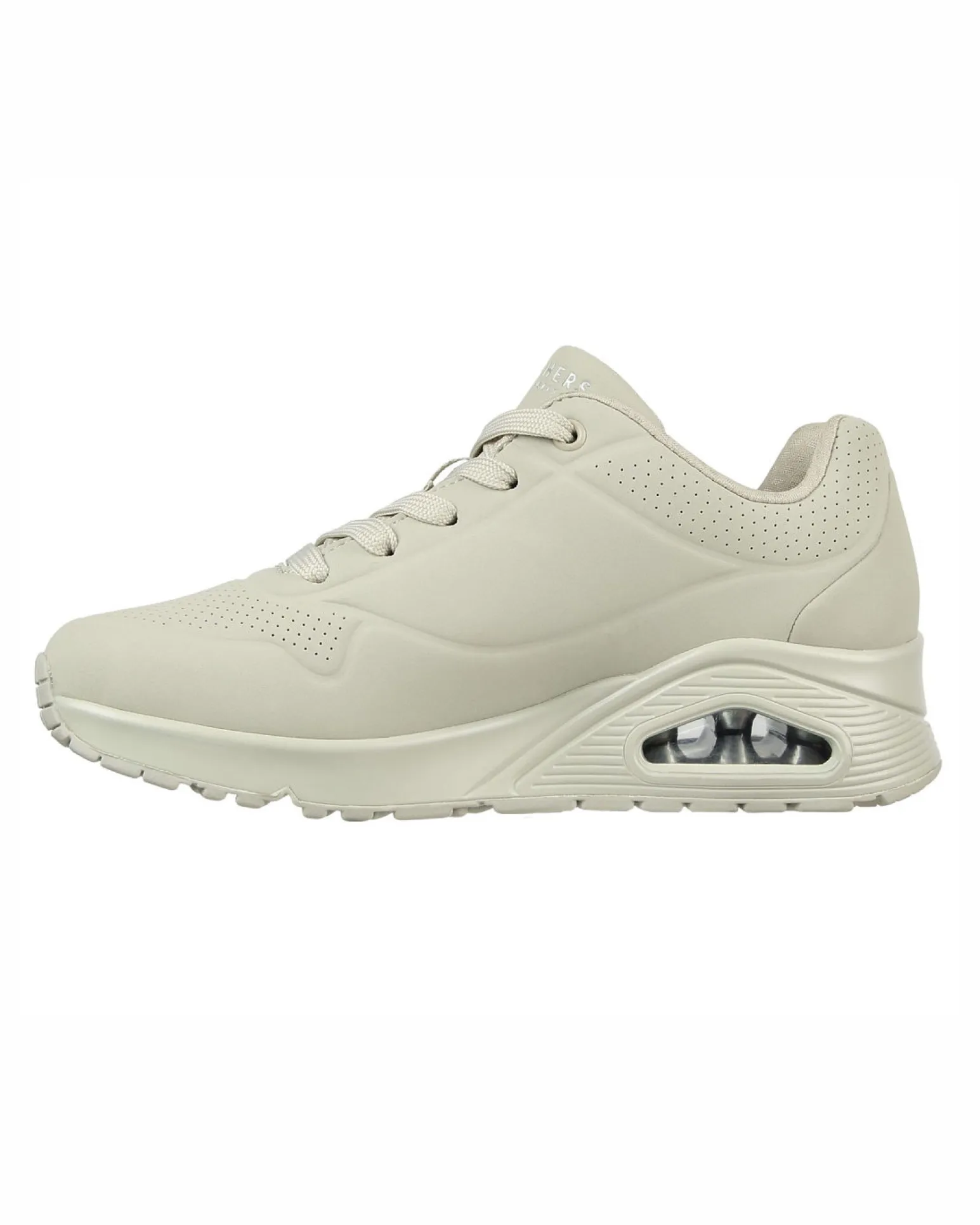 SKECHERS - UNO - STAND ON AIR - Sneakers panna da donna con tomaia traforata